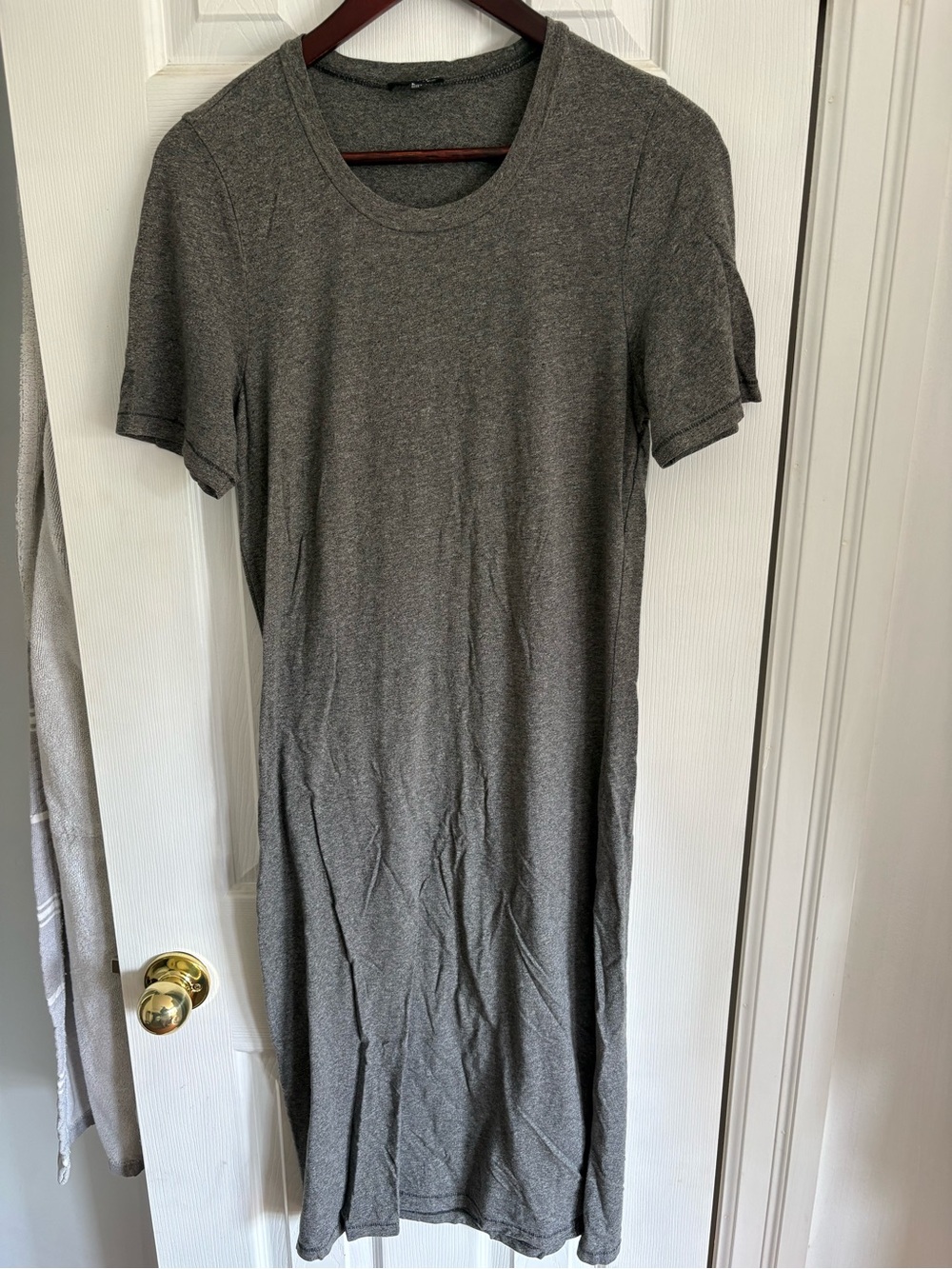 Wilfred Heather Gray Short-Sleeve Midi Tee Dress